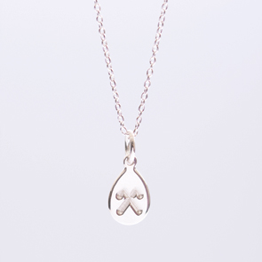 PROSPERITY - perfection, wealth and harmony - sign bracelet- handmade sterling silver 925 pendant on 18cm long chain