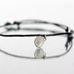GOD - wisdom, joy, grace, beauty and truth - sign bracelet or necklace- handmade sterling silver 925 pendant on Leather cord