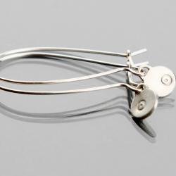 SUN - truth, wisdom and knowledge - sign pendant earring- handmade sterling silver 925 - 4,5cm long hoop