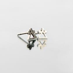 GOD - wisdom, joy, grace, beauty and truth - sign - handmade sterling silver 925 earrings