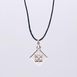 CROSS - peace and prosperity - sign bracelet or necklace-handmade sterling silver 925 pendant on Leather cord