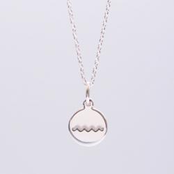WATERS - harmony and balance - sign necklace- handmade sterling silver 925 pendant on 40cm long chain 